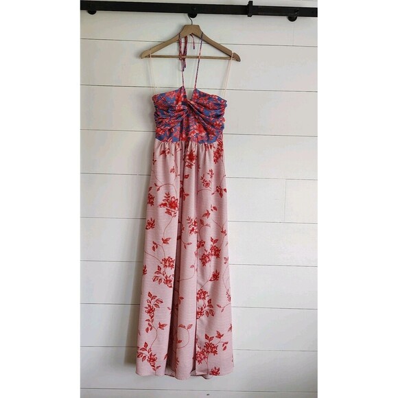 Belle Badgley Mischka Delaney Floral Maxi Dress Tropical Colorful Size 6 NWT - Picture 1 of 13